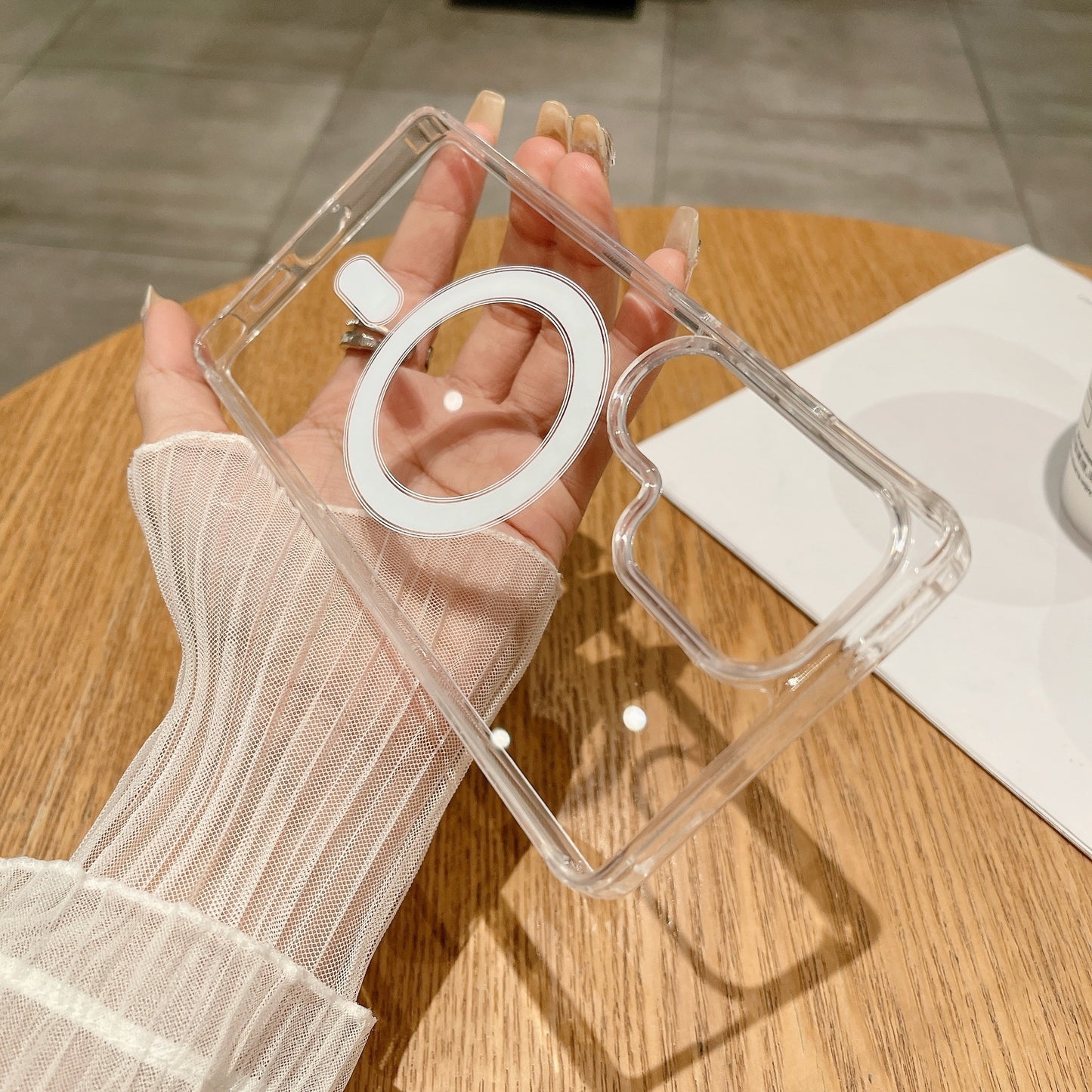 Anti-finger print Transparent Magnetic Phone Case for Samsungs