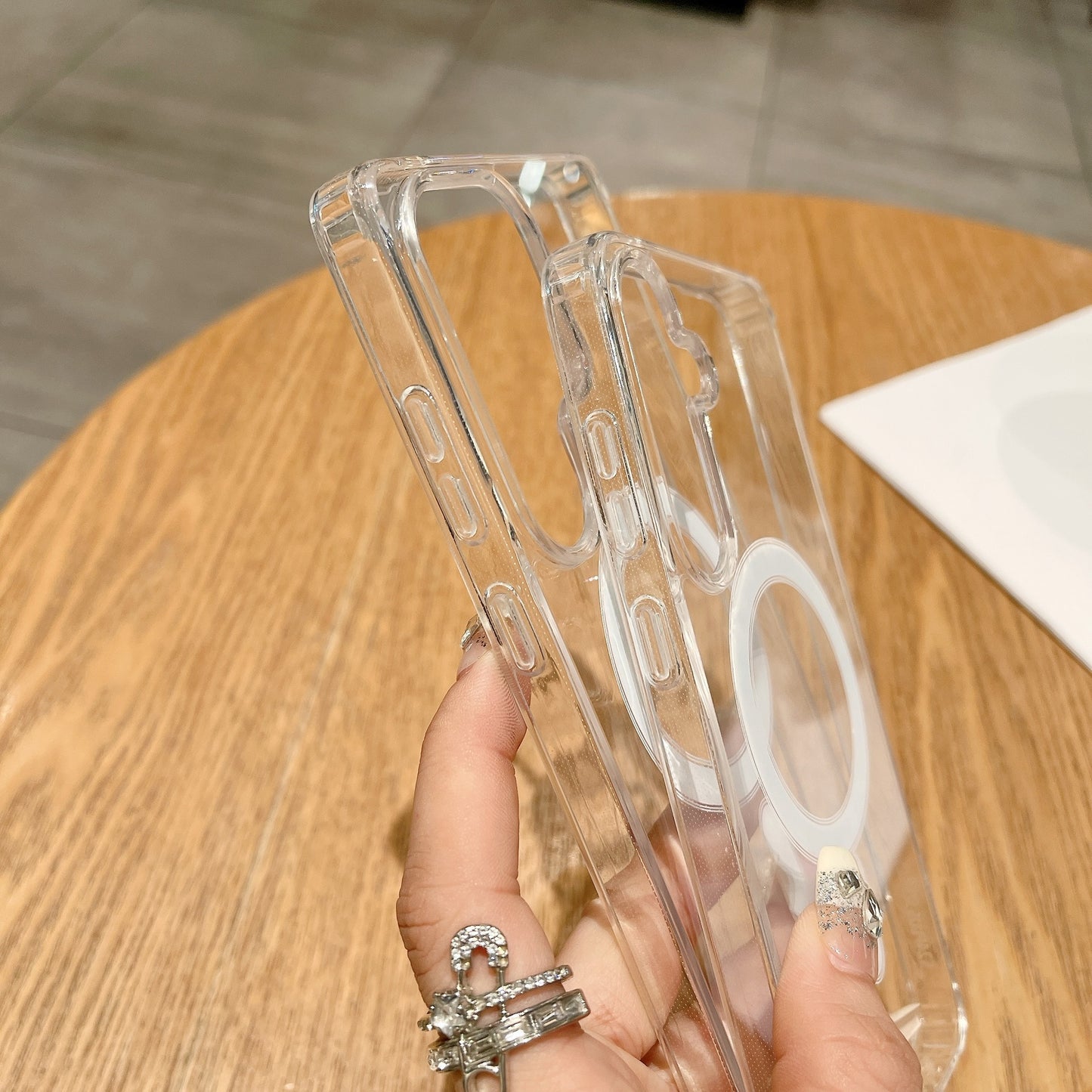 Anti-finger print Transparent Magnetic Phone Case for Samsungs
